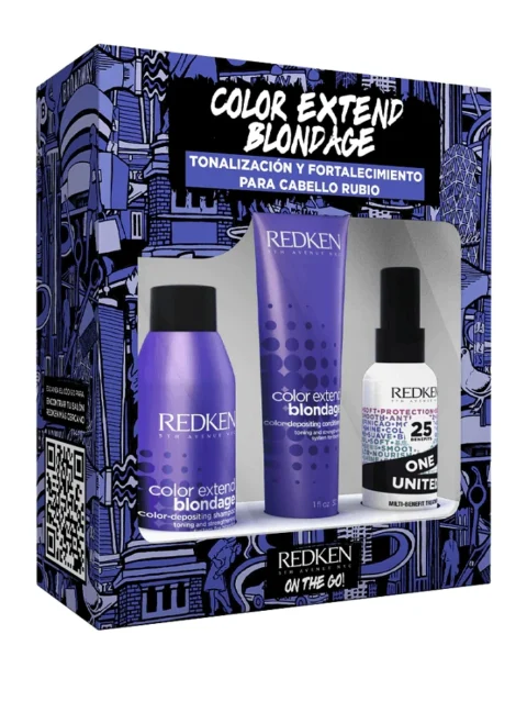 REDKEN TRAVEL KIT BLONDAGE SHAMPOO/CONDITIONER/25 BENEFITS