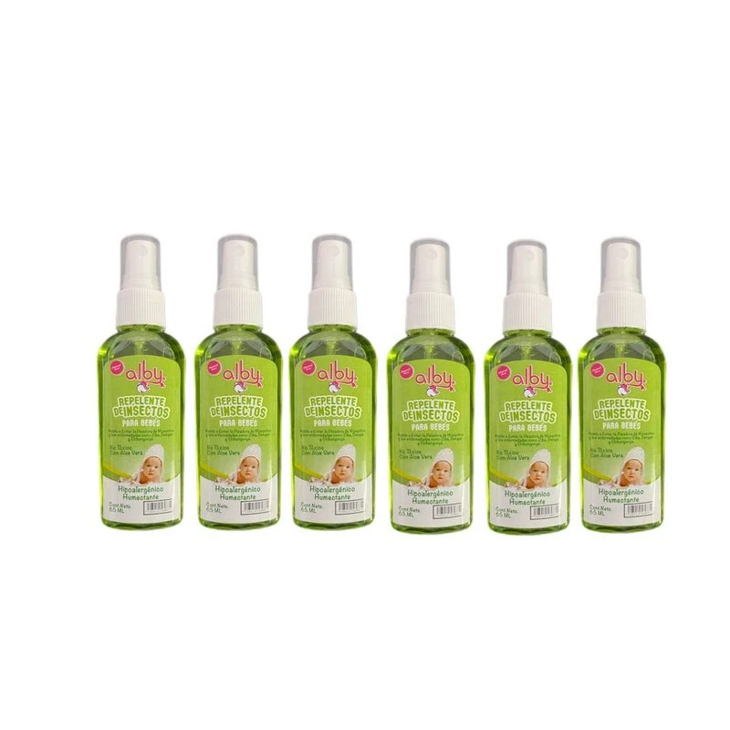 Repelente de Mosquitos para Bebe alby 65 ml (Paquete de 6)