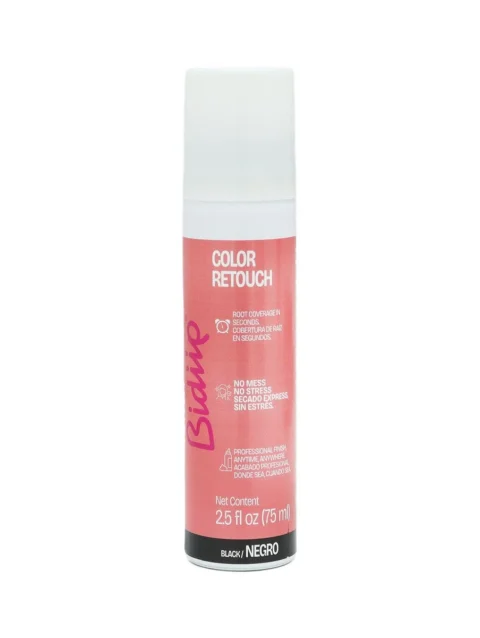 Retocador de Raíces en Spray Negro Anven Bidiip 75 ml