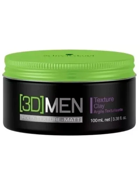 SCHWARZKOPF 3D MEN ARCILLA TEXTURA MATE 100 ML.
