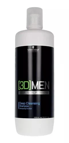 SCHWARZKOPF 3D MEN SION SHAMPOO DEEP CLEANSING 1 LT.