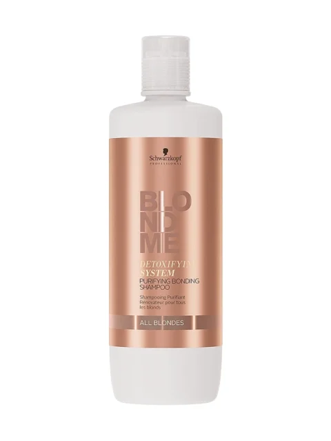 SCHWARZKOPF BLONDME DETOXIFYING SYSTEM ALL BLONDES SHAMPOO 1000 ML.