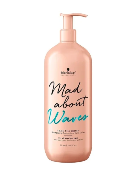 SCHWARZKOPF MAD ABOUT WAVES SHAMPOO SIN SULFATOS 1000 ML.