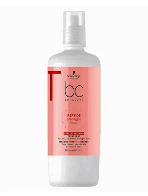 SCHWARZKOPF NUEVO BC PEPTIDE REPAIR RESCUE DEEP NOURISHING TREATMENT 750 ML.