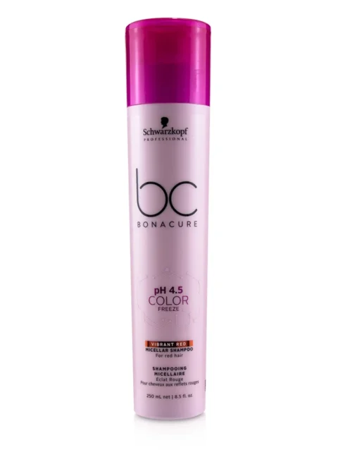 SCHWARZKOPF NUEVO BC PH 4.5 COLOR FREEZE VIBRANT RED SHAMPOO 250 ML.