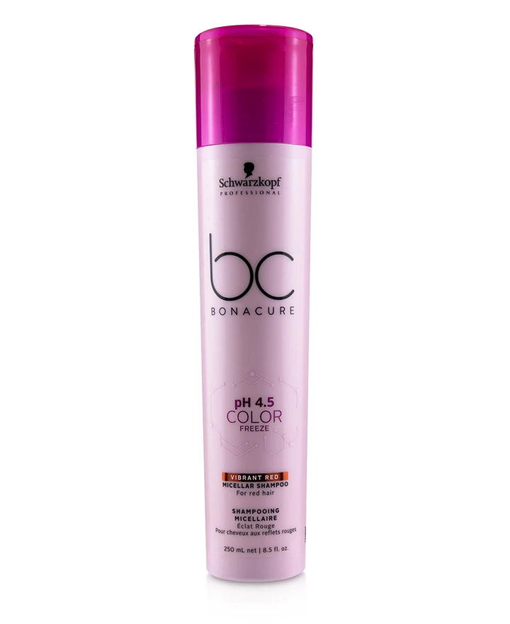 SCHWARZKOPF NUEVO BC PH 4.5 COLOR FREEZE VIBRANT RED SHAMPOO 250 ML.