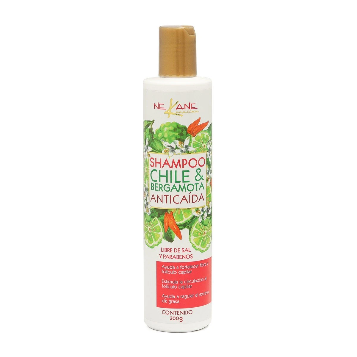 Shampoo Capilar Anticaída Chile & Bergamota Nekane 300 g