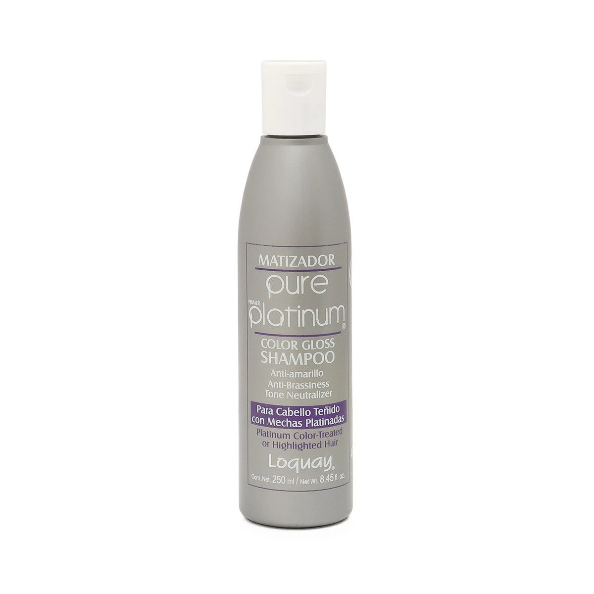 Shampoo Matizador Cabello Teñido Platinado Loquay 250 ml
