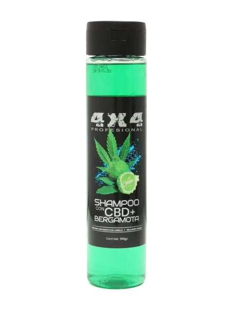 Shampoo para Cabello CBD + Bergamota 4×4 500 g