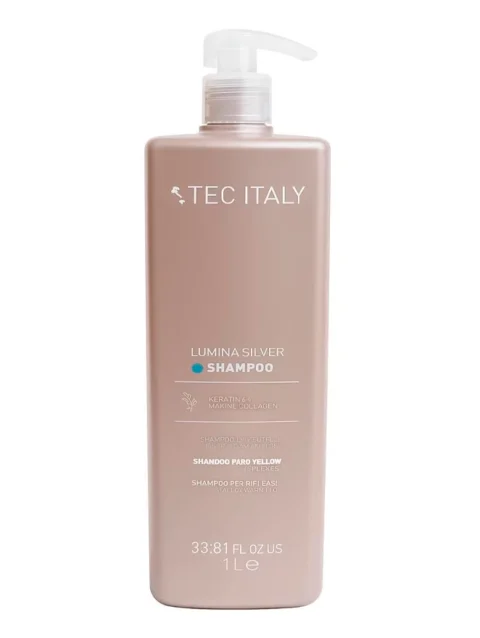 TEC ITALY LUMINA SILVER SHAMPOO CABELLO GRIS Y BLANCO LITRO