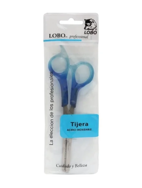 Tijera de Entresacar para Cabello Azul Lobo