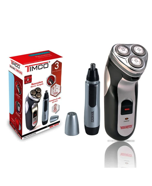 TIMCO COMBO RASURADORA 3 CABEZAS CON CORTADOR VELLO NASAL BSK-9000 - Image 2