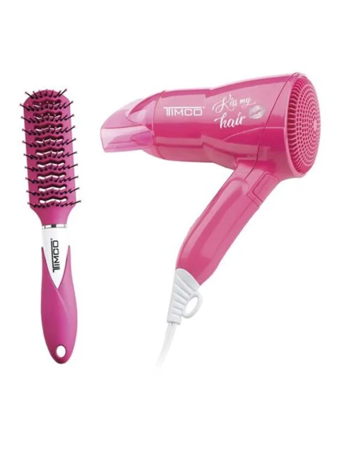 TIMCO KIT COM-10X KISS MY HAIR SECADORA+CEPILLO