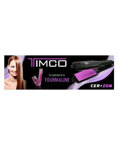 TIMCO PLANCHA PW-C ION CERAMIC 2 1/2" ANCHA PLACAS CERAMICA MORADO - Image 2