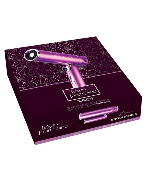TIMCO SET SECADORA LUXURY PLEGABLE + PLANCHA PURPLE PK-M/ PKMSM3600 - Image 2