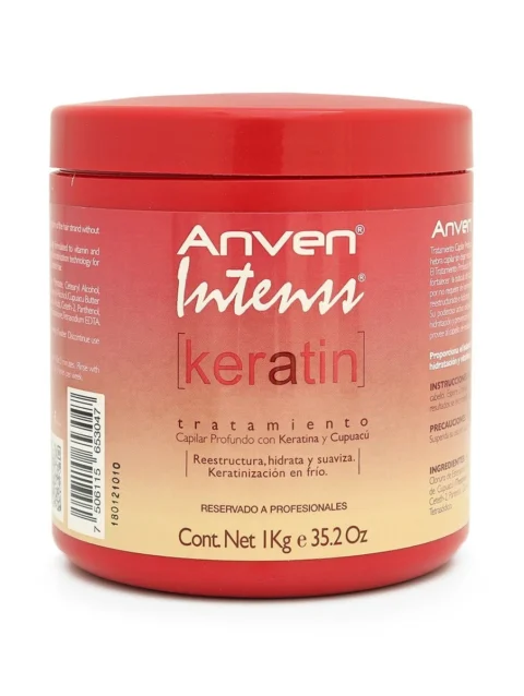 Tratamiento Capilar Profundo Keratin Anven Instenss 1 Kg