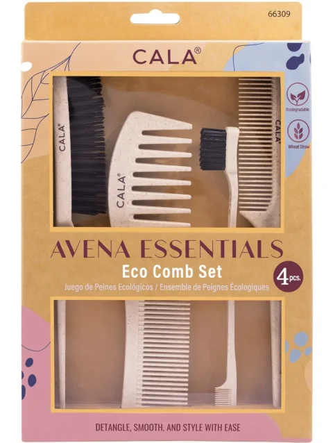 WHEAT STRAW COMB SET: EARTH (4PCS)